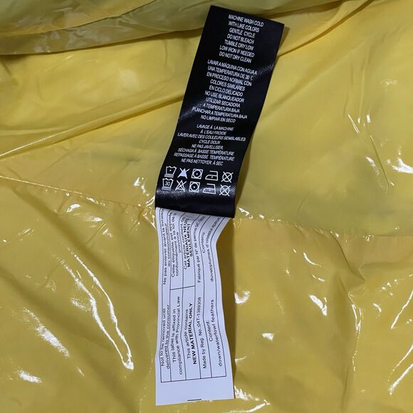 Body Glove Jacket Women Small Yellow Puffer Duck Down Face Hood Zip Up Dandelion - Picture 13 of 13